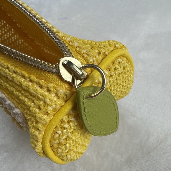 Bath &‎ Body Works Wristlet Bag Lemon Slice Yellow Straw Summer Fruit Coin Purse - Picture 5 of 7